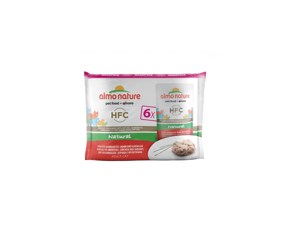 Cat Food Mega Pack - Natural - Chicken and Shrimps - Almo Nature