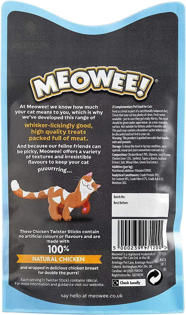 Meowee Twister Sticks Chicken Cat Treats - Armitage - PetStore.ae