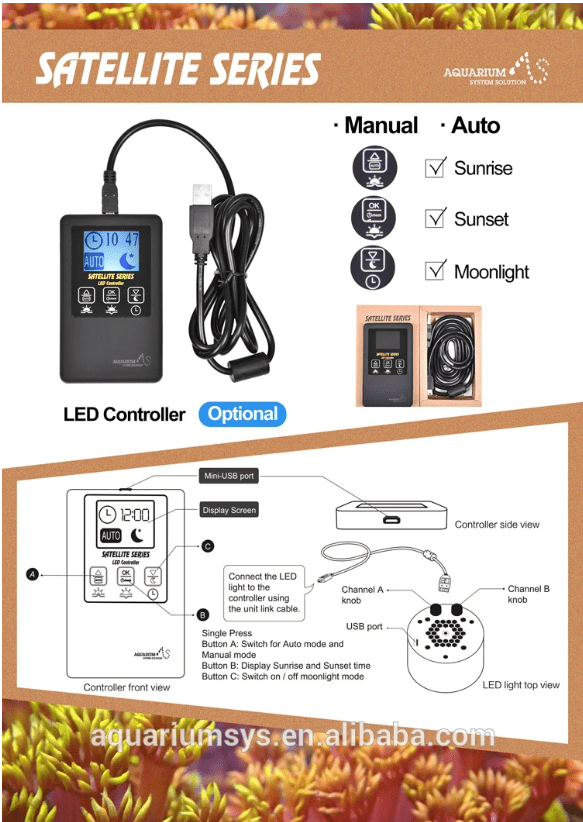 ASS Satellite Series - Lights Blue-White - Aquarium System Solution - PetStore.ae