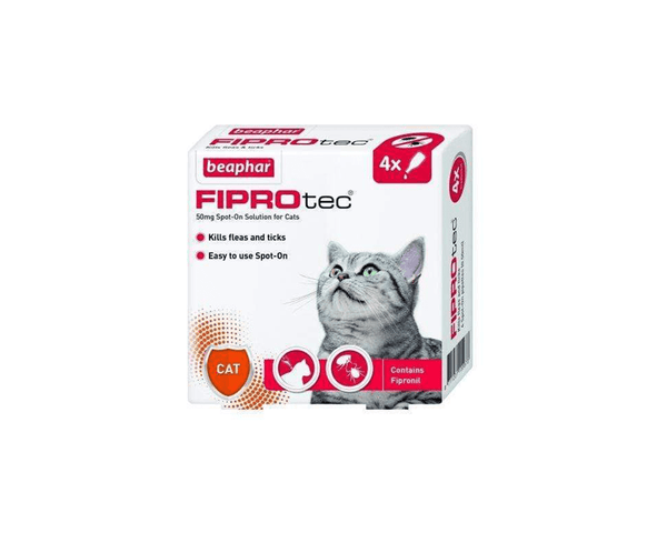 FIPROtec Spot-On Solution For Cats - Fleas And Ticks Treatment - Beaphar
