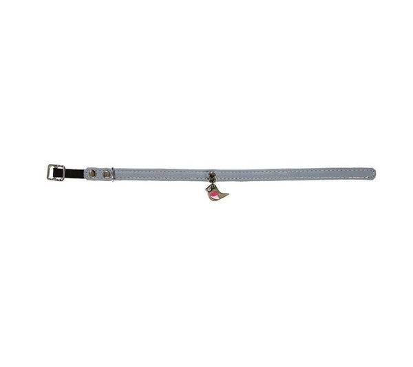 Envol Leather Cat Collar - Grey - Bobby - PetStore.ae