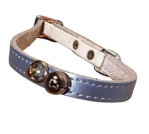 Irise Leather Cat Collar - Blue - Bobby - PetStore.ae