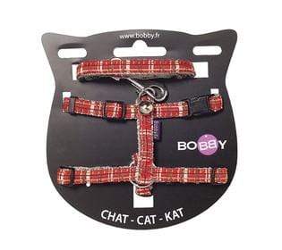 Kilt Cat Harness And Lead - Red - Bobby - PetStore.ae