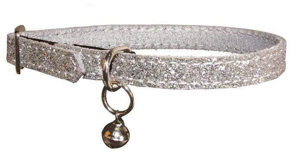 Paillete Cat Collar - Silver - Bobby - PetStore.ae