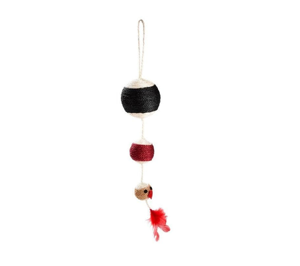 Rainbow Sisal Ball Cat Toy - Bobby - PetStore.ae