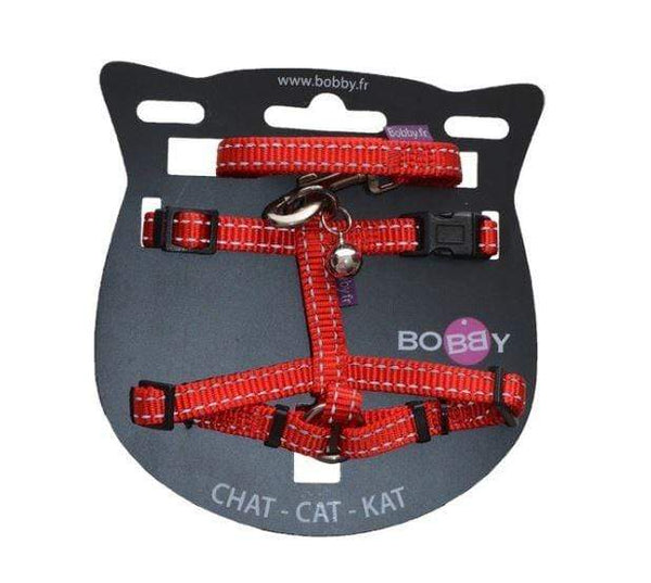 Bobby - Safe Cat Harness And Lead - Maroon - PetStore.ae