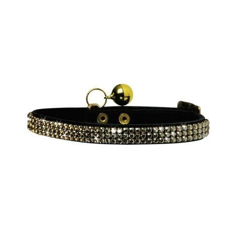 Crystal Princess Cat Collar - Black - Bobby - PetStore.ae