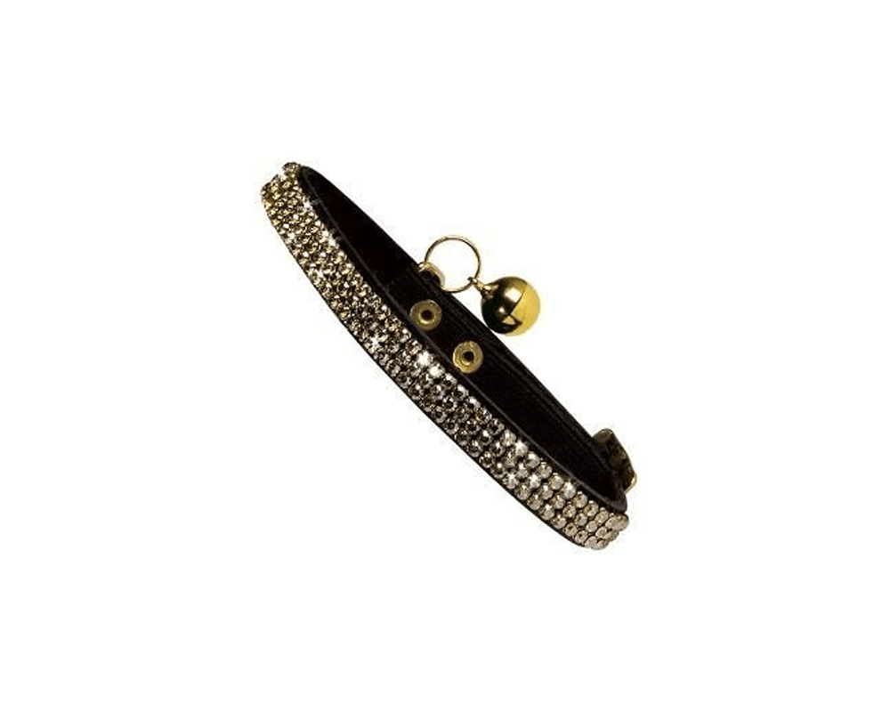 Crystal Princess Cat Collar - Black - Bobby