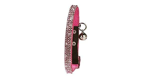 Crystal Princess Cat Collar - Fuschia - Bobby - PetStore.ae
