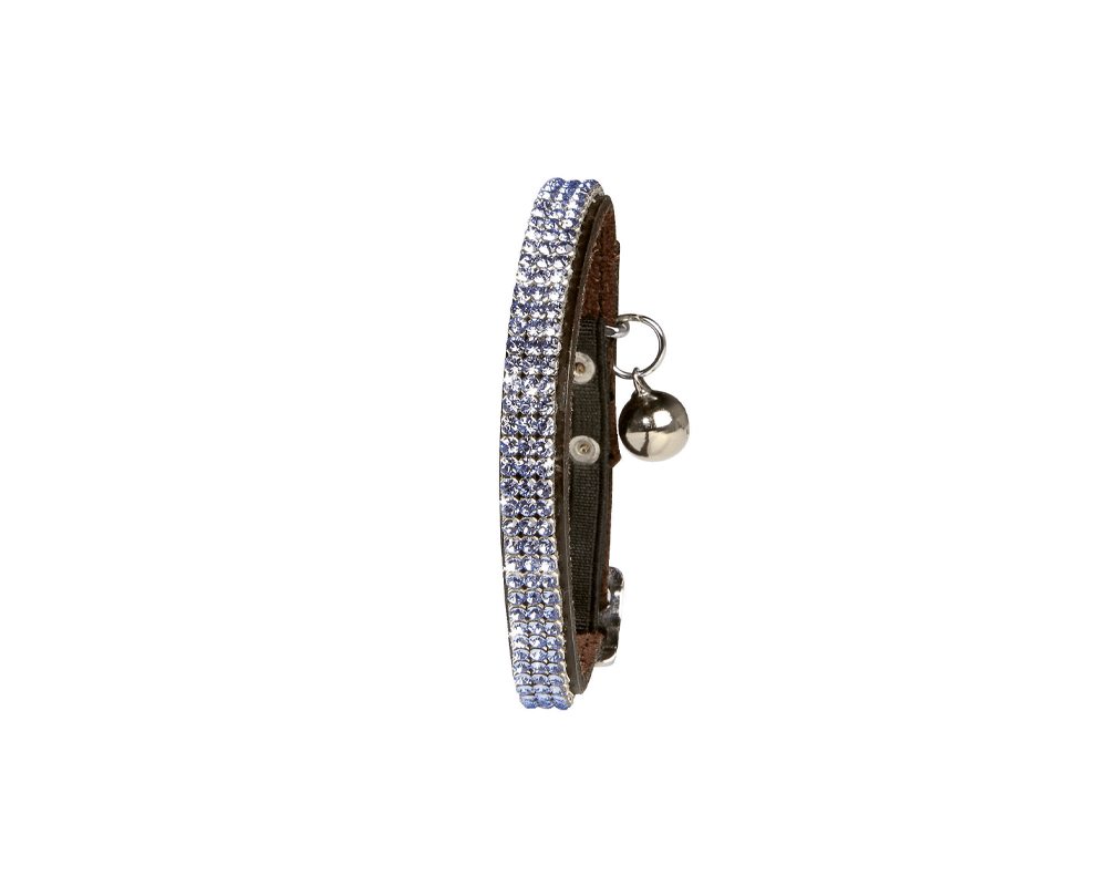 Crystal Princess Cat Collar - Grey - Bobby - PetStore.ae