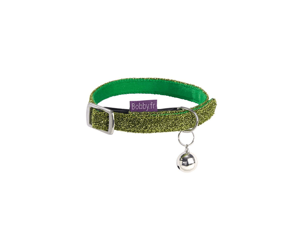Disco Cat Collar - Green - Bobby