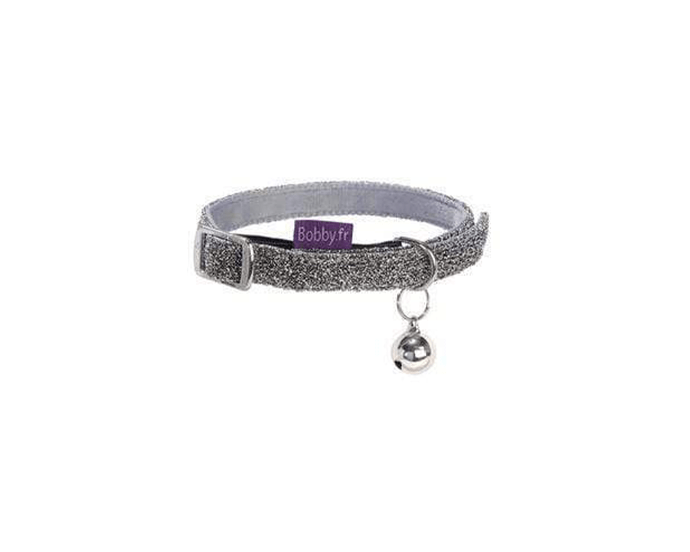 Disco Cat Collar - Silver - Bobby