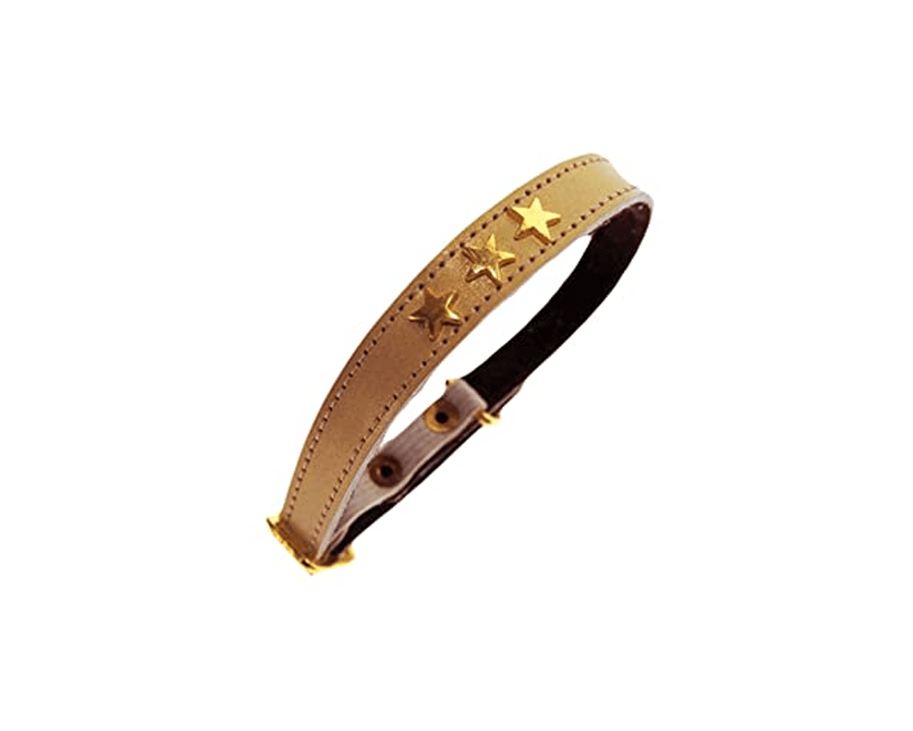 Etoiles Leather Cat Collar - Ocher - Bobby