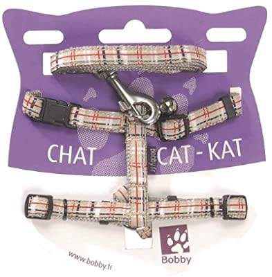 Kilt Cat Harness And Lead - Beige - Bobby - PetStore.ae