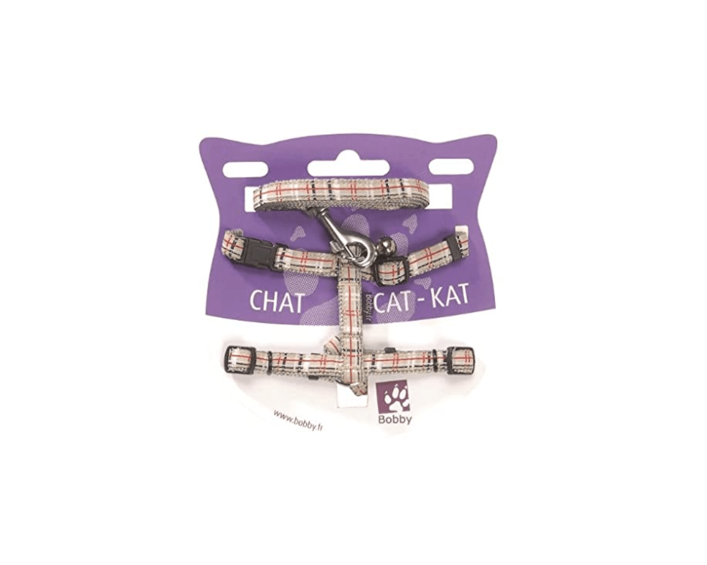 Kilt Cat Harness And Lead - Beige - Bobby