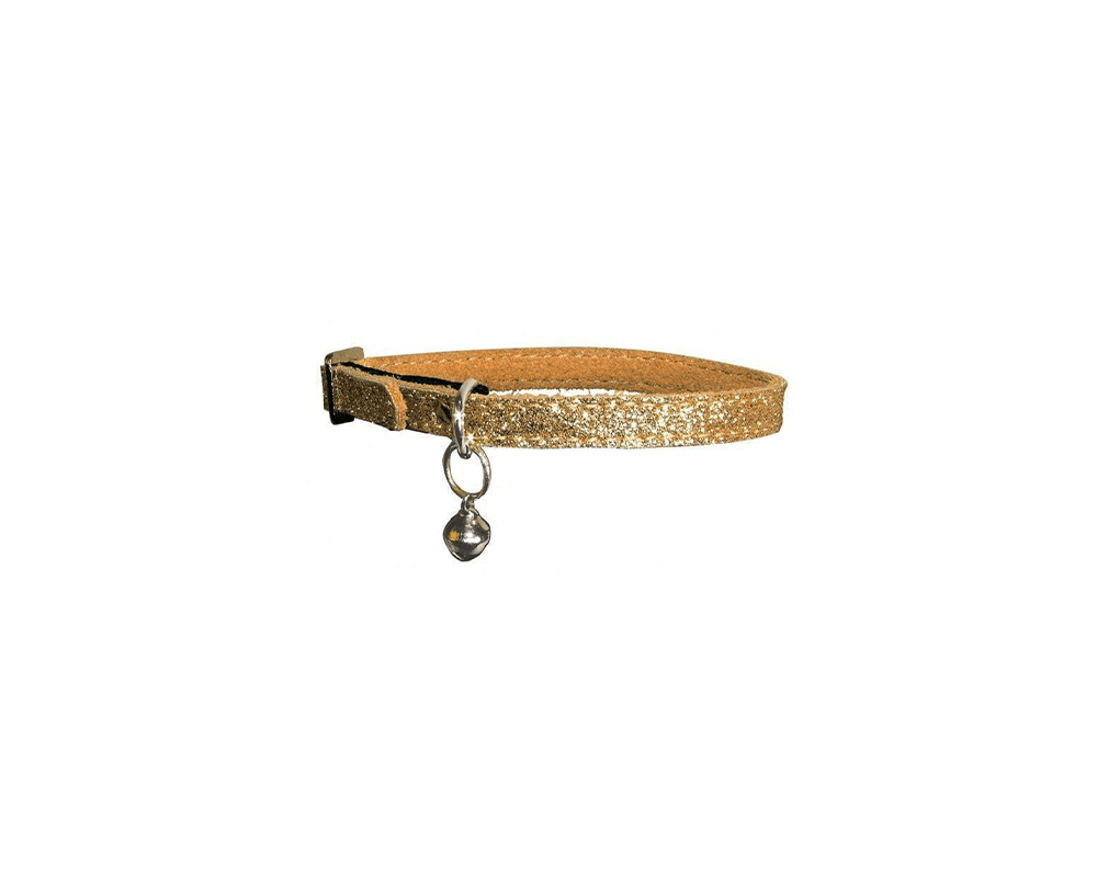 Paillete Cat Collar - Golden Color - Bobby - Paillete