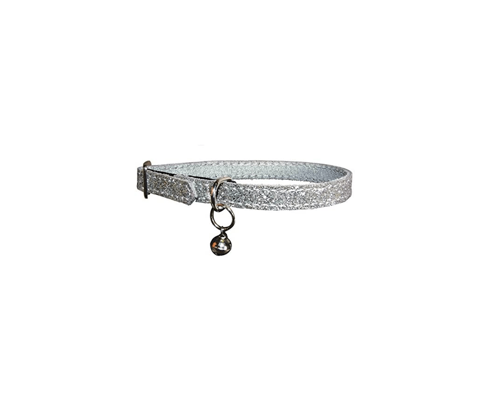 Paillete Cat Collar - Silver - Bobby