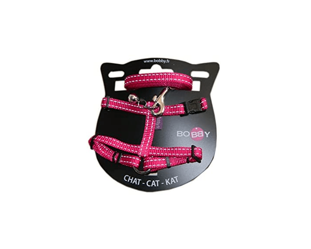Safe Cat Harness And Lead - Fushia - Bobby