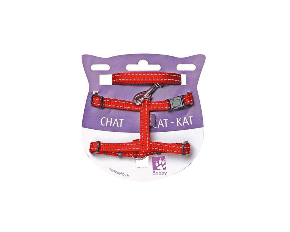 Safe Cat Harness And Lead - Red - Bobby