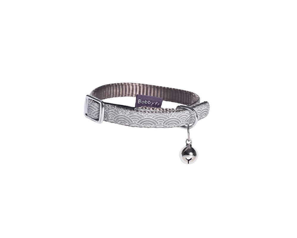 Seigaiha Cat Collar - Taupe - Bobby