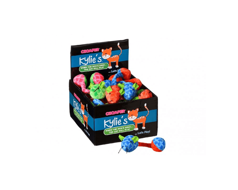 Brite Plush Mouse With Ball Dangler Cat Toy - Chomper