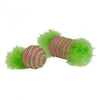 Brite Rafia Feathered Spool And Ball Cat Toy - Chomper - PetStore.ae