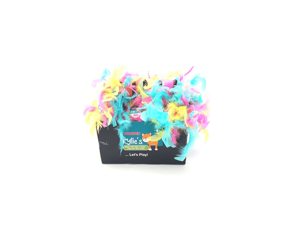 Neon Cat Feather Teaser Cat Toy - Chomper