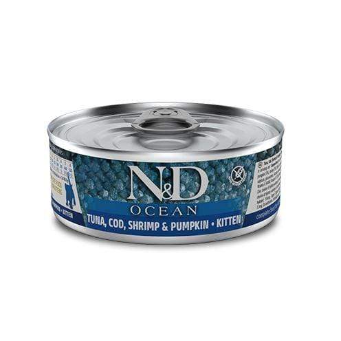 Farmina - N&D Wet Ocean Cat Tuna Cod Shrimp & Pumpkin Kitten Wet Food