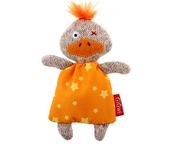 Cute Refillable Catnip Duck Toy With 3 Catnip Teabags - GiGwi - PetStore.ae