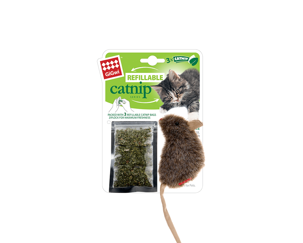 Cute Refillable Catnip Mouse Toy - GiGwi