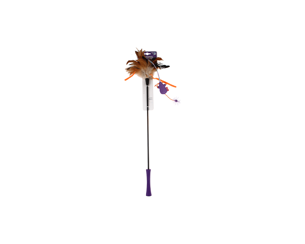 Catwand Feather Teaser Toy With Natural Feather - GiGwi