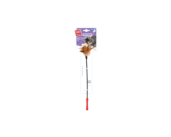 Catwand Feather Teaser Toy With Natural Feather - GiGwi - PetStore.ae