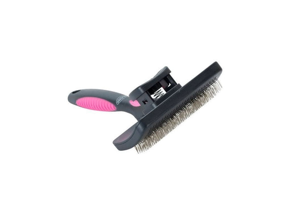 Buster Self-Cleaning Slicker Hard Pins Pet Brush - Kruuse - PetStore.ae