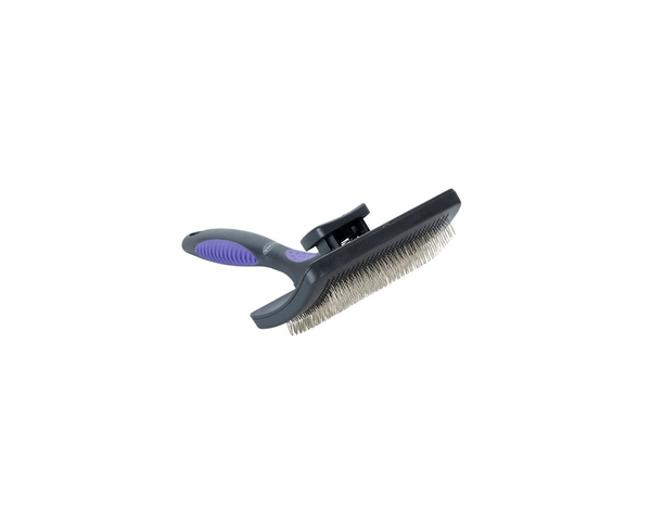 Buster Self-Cleaning Slicker Hard Pins Pet Brush - Kruuse - PetStore.ae