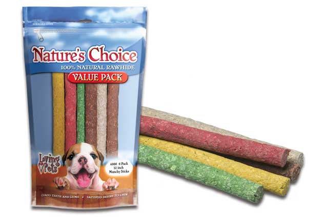 Loving Pets - Nature’s Choice 12" Assorted Munchy Sticks Value Pack - PetStore.ae