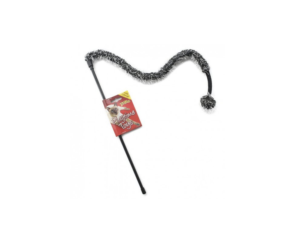 Ball Bell Tikkler Black Cat Wand Toy - Mikki