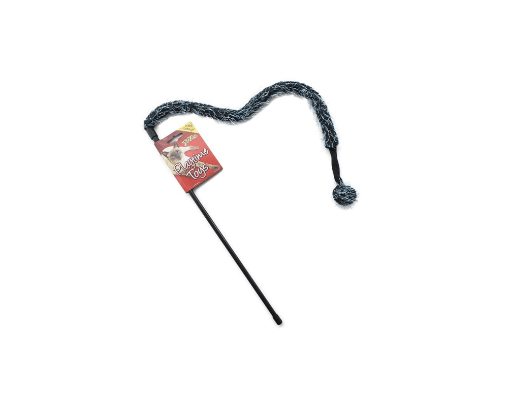 Ball Bell Tikkler Blue Cat Wand Toy - Mikki