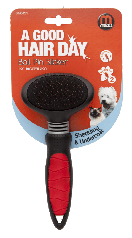 Ball Pin Slicker Pet Brush - Mikki - PetStore.ae