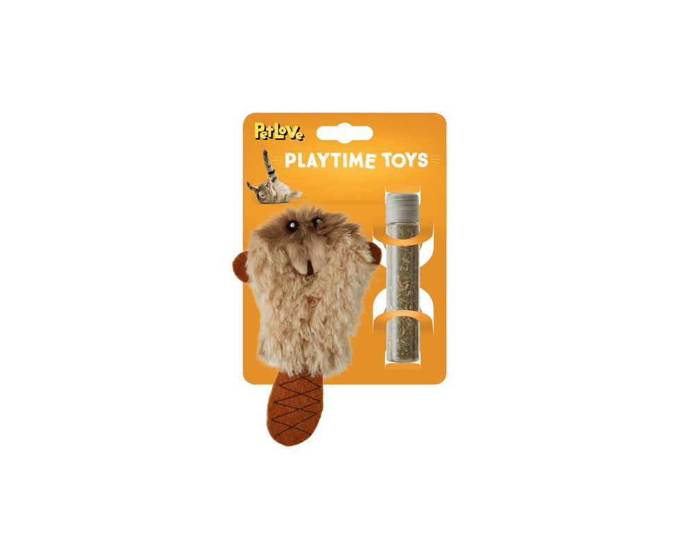 Catnip Crinkle Badger & Refill Cat Toy - Mikki