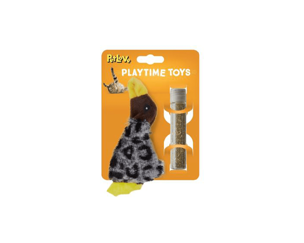 Catnip Crinkle Duck & Refill Cat Toy - Mikki