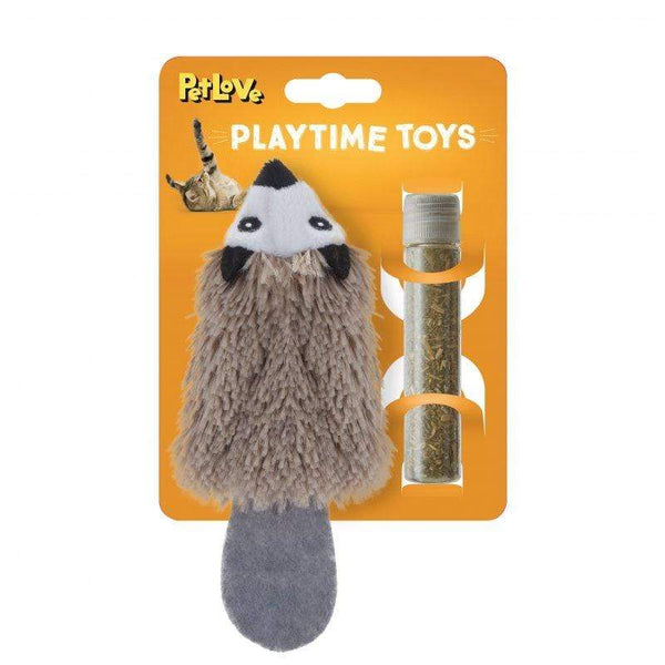 Catnip Crinkle Squirrel & Refill Cat Toy - Mikki