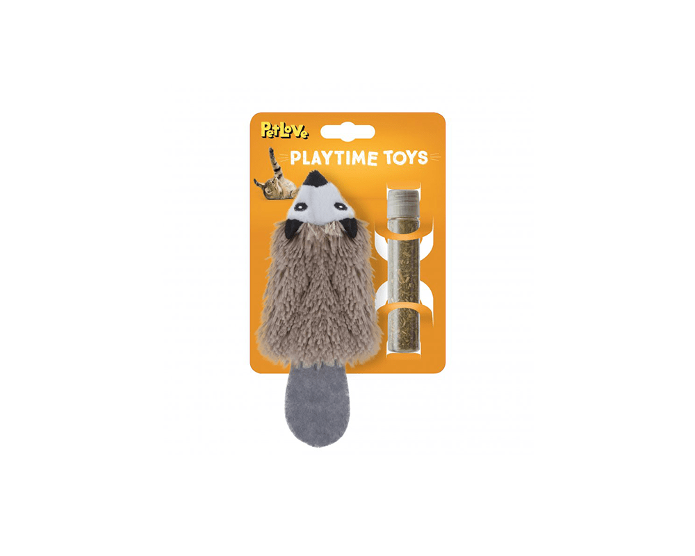 Catnip Crinkle Squirrel & Refill Cat Toy - Mikki