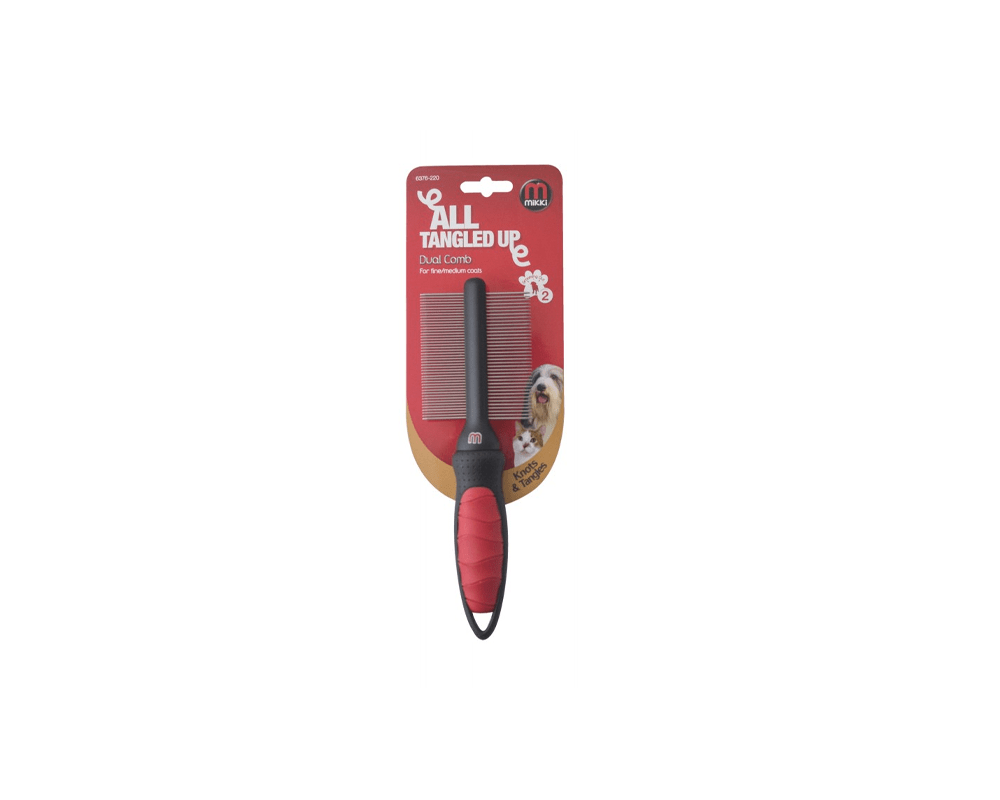 Dual Pet Comb For Fine & Medium Coats - Mikki