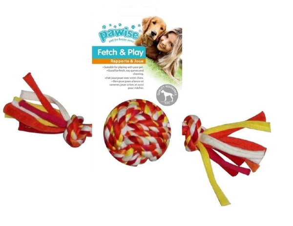 Pawise Colorful Braided Rope Ball 20cm - PetStore.ae
