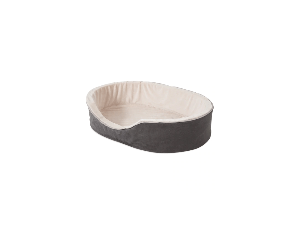 Aspen Pet Plush/Suede Oval Lounger - Petmate