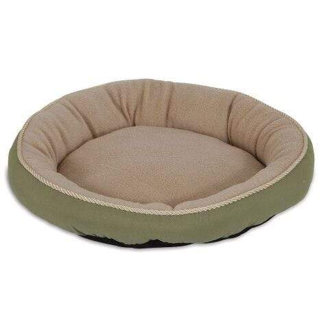 Aspen Pet Round Bed With Elliptical Bolster (Assorted Colors) - Petmate