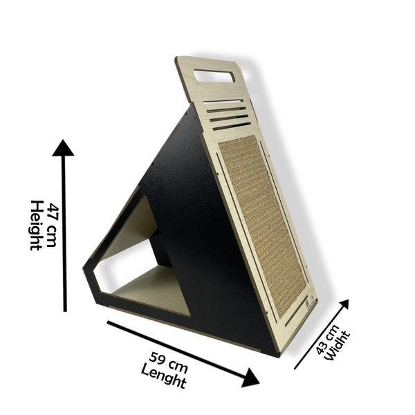 Creative Planet Pets - Pyramid Cat House with Scratcher