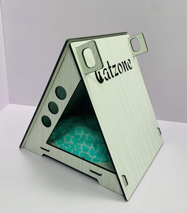 CATZONE Cat House Teepee Activity Playpen Bed - MAYO - PetStore.ae