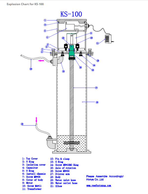 Kalkwasser Kalk Stirrer Reactors - Reef Octopus - PetStore.ae