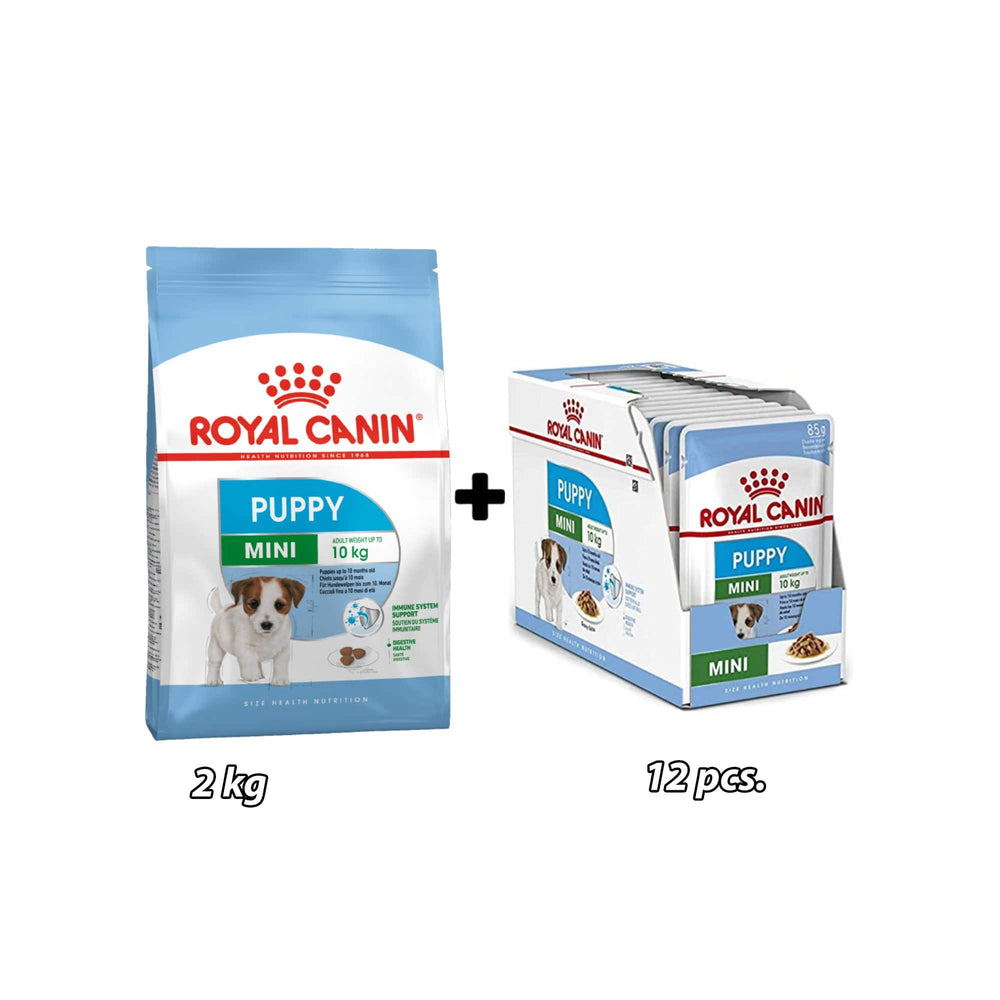 Royal Canin - Mini Puppy Dog Food & Wet Dog Food Bundle Pack